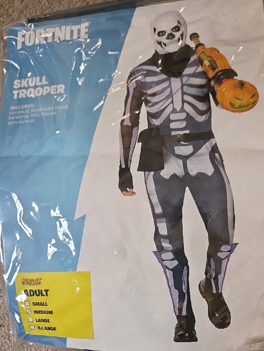 Skull Trooper Costume - Black & White - Adult M